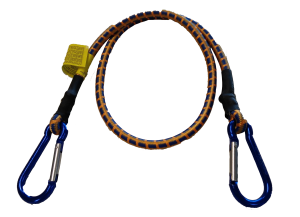 2 Elastiques 8mm L.80cm + mousquetons